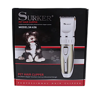 Электрическая машинка триммер для стрижки животных кошек и собак Surker SK-636, бритва груминг для питомцев