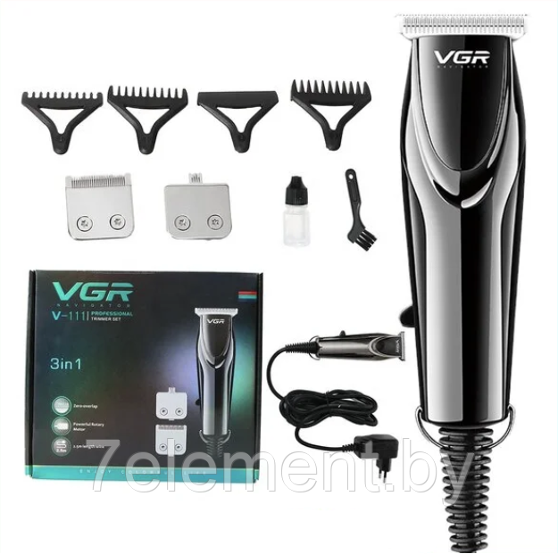Электрическая машинка триммер для стрижки волос, бороды, бритья VGR V-111, мужская электро бритва - фото 1 - id-p218603417