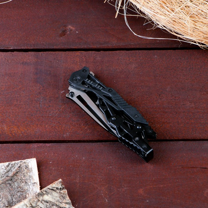 Нож перочинный "Трансформер" складной черный, лезвие 8,5 см, с фиксатором - фото 3 - id-p218715725