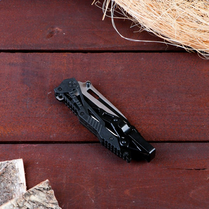 Нож перочинный "Трансформер" складной черный, лезвие 8,5 см, с фиксатором - фото 4 - id-p218715725