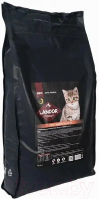 Сухой корм для кошек Landor Полнорационный для котят с индейкой и лососем / L1023 - фото 1 - id-p218703317
