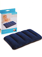 Надувная подушка Интекс PILLOW ROYAL BLUE 43x28см Intex арт 68672 для путешествий, купания, сна, отдыха