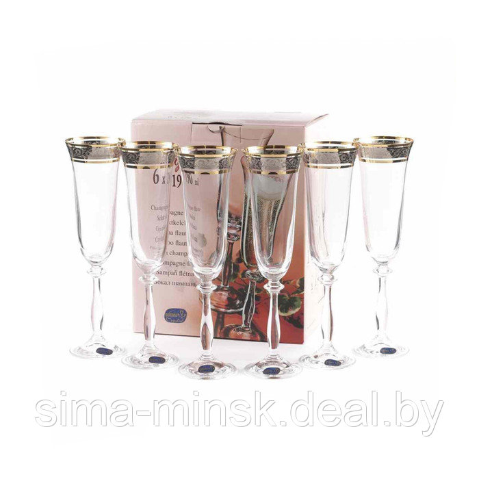Набор бокалов для шампанского «Аморосо», 190 мл, 6 шт. - фото 2 - id-p218764763