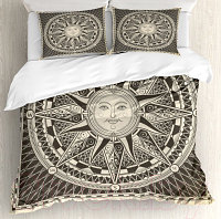 Комплект постельного белья Ambesonne Средневековое солнце / bls_2952_euro