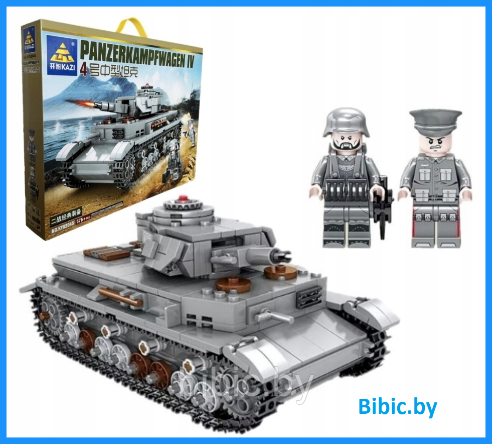 Детский конструктор Kazi Военный танк KY82045, военная техника серия аналог лего lego Тяжелый танк першинг - фото 1 - id-p218767656