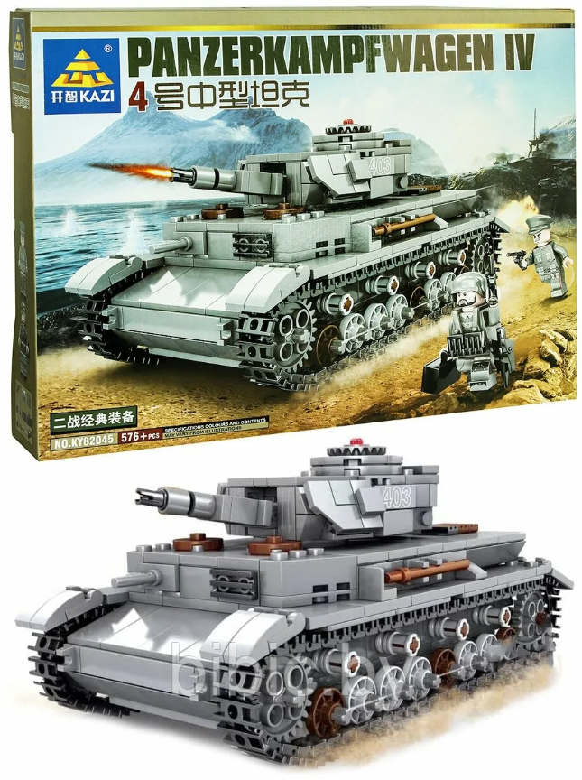 Детский конструктор Kazi Военный танк KY82045, военная техника серия аналог лего lego Тяжелый танк першинг - фото 5 - id-p218767656