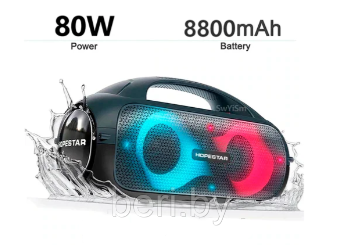 Портативная акустическая стерео колонка Hopestar A50 Party 80W - фото 4 - id-p218775473