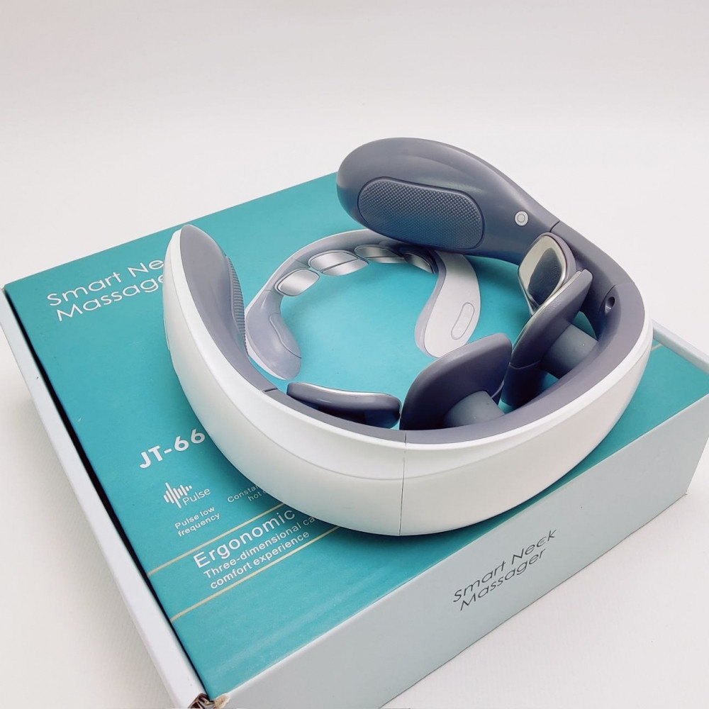 Электроимпульсный массажер для шеи Smart Neck Massager JT-66 (6 массажных головок, 15 режимов интенсивности) / - фото 4 - id-p216373590