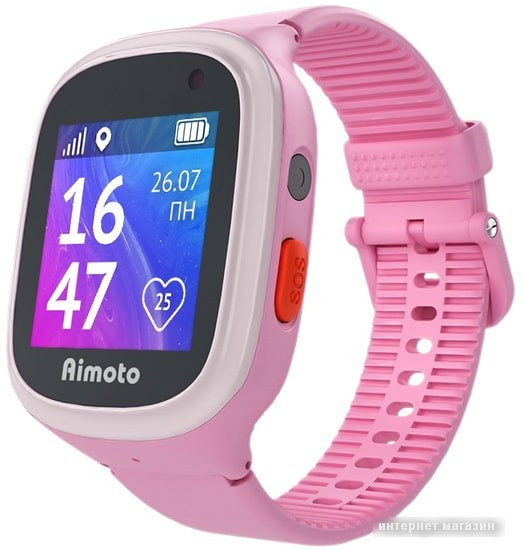 Умные часы Кнопка жизни Aimoto Start 2 (розовый) - фото 1 - id-p218778199