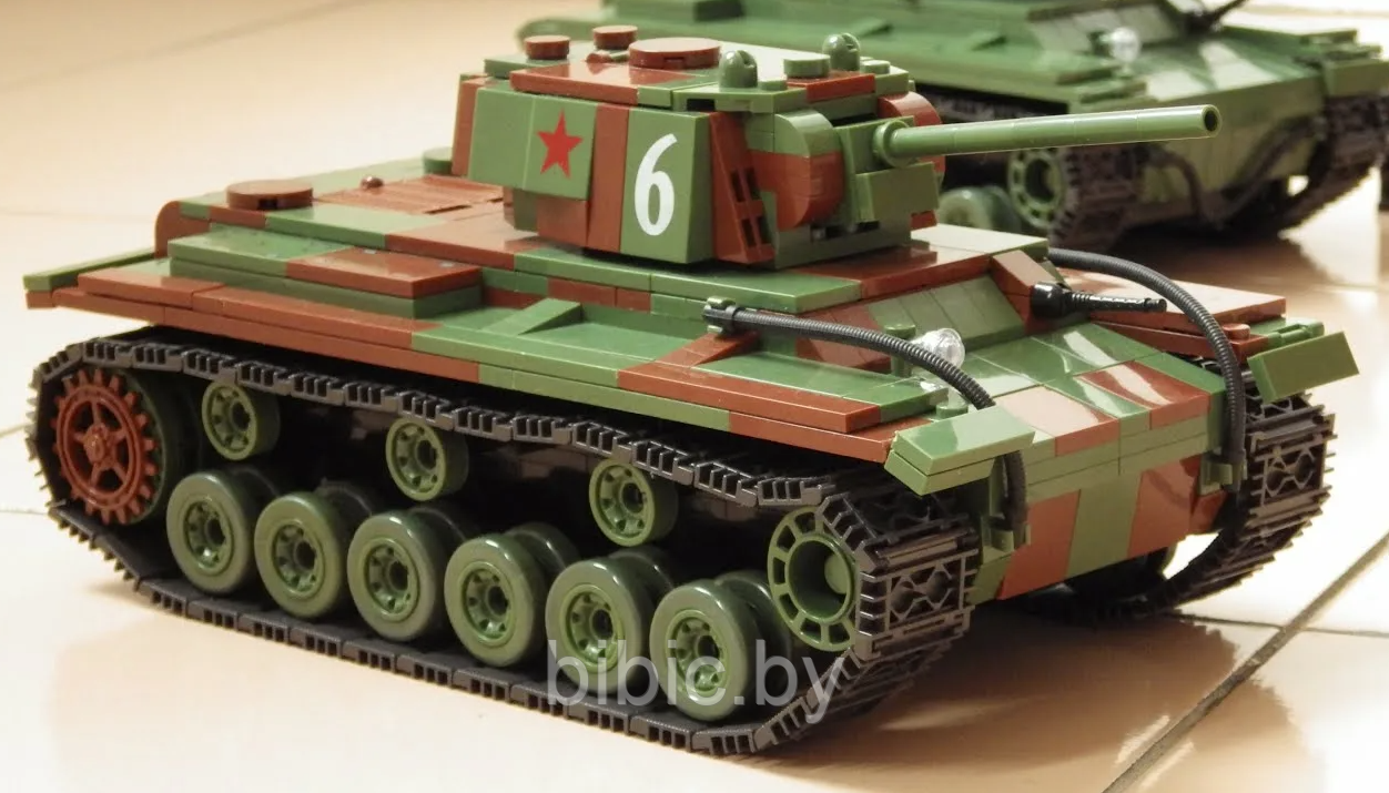 Детский конструктор Военный танк Quanguan КВ-1 100070, военная техника серия аналог лего lego Тяжелый танк - фото 5 - id-p218779976