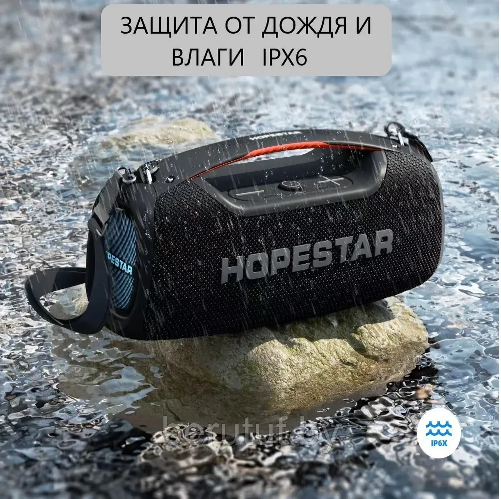 Колонка портативная музыкальная Bluetooth HOPESTAR A60 с микрофоном - фото 7 - id-p218779983