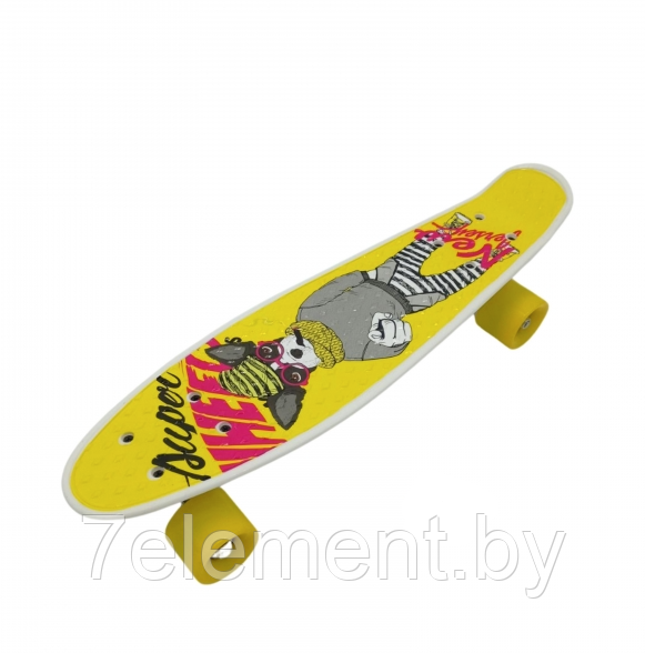 Детский скейт граффити, с рисунком принтом, полиуретановые колеса, пенни борд Penny board скейтборд для детей - фото 4 - id-p218602808