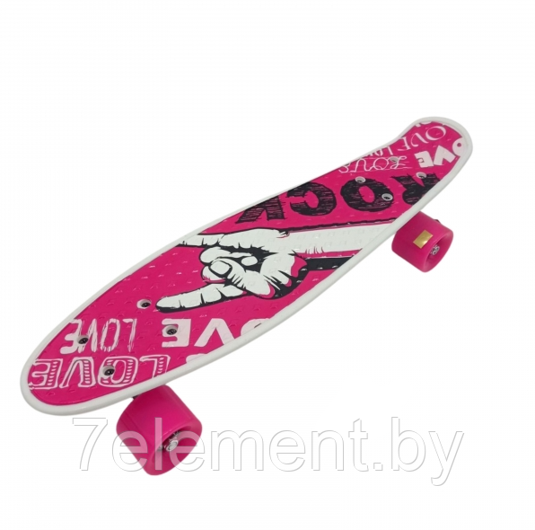 Детский скейт граффити, с рисунком принтом, полиуретановые колеса, пенни борд Penny board скейтборд для детей - фото 2 - id-p218602806