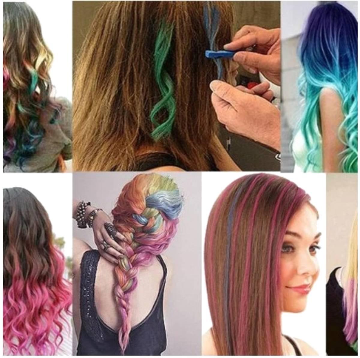 Цветные мелки для волос 6 цветов - фото 4 - id-p70124965