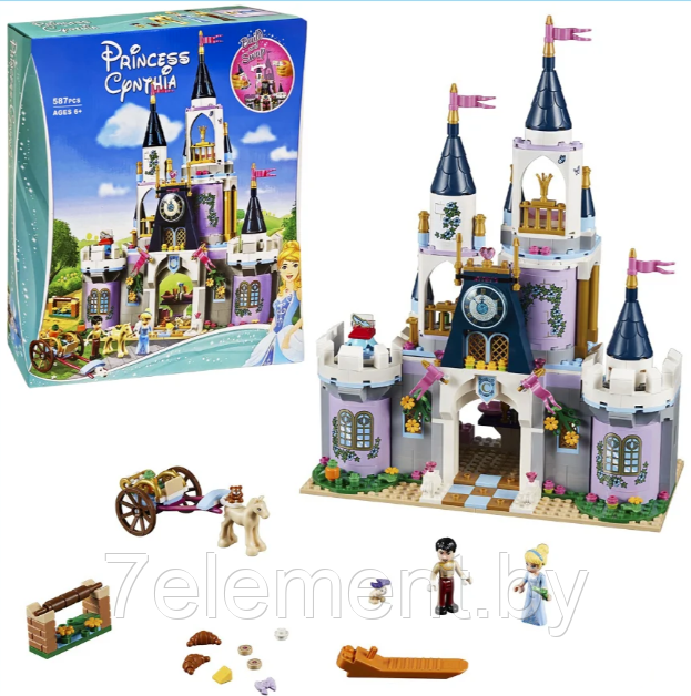Детский конструктор Bela 10892 принцессы дисней Волшебный замок Золушки, аналог лего lego Disney Princess - фото 1 - id-p218603514