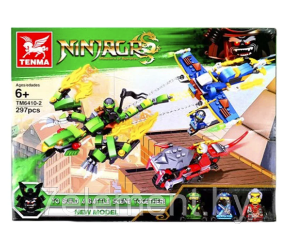 Детский конструктор Ninjago Ниндзяго гонка на драконах ТM6410 аналог lego лего серия Ninja дракон крепость - фото 1 - id-p218603526
