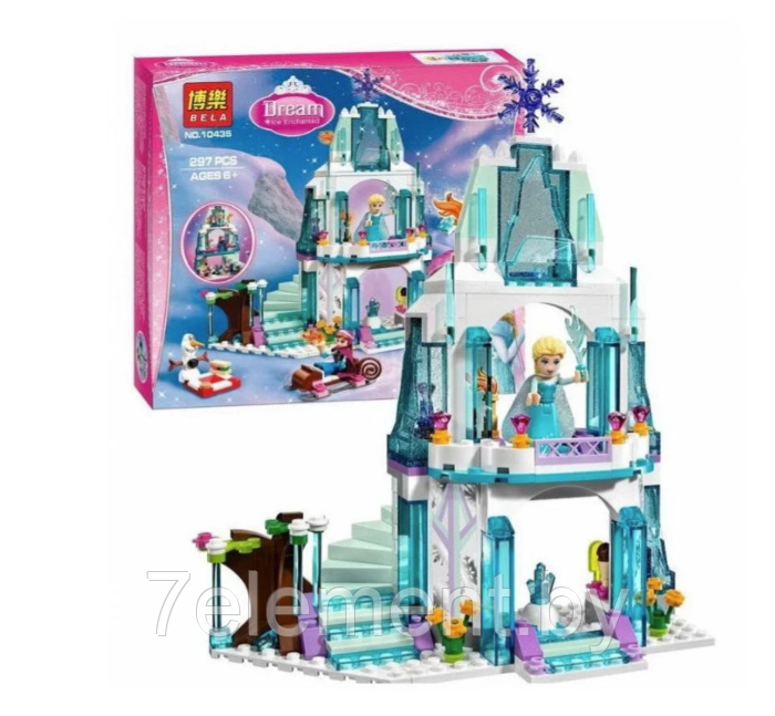 Детский конструктор для девочек Холодное сердце ледяной дворец замок Эльзы frozen 10435, аналог лего lego - фото 1 - id-p218602286