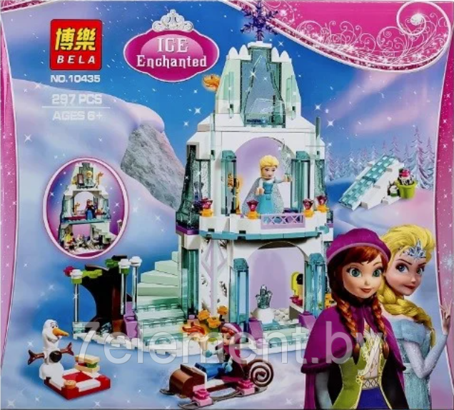 Детский конструктор для девочек Холодное сердце ледяной дворец замок Эльзы frozen 10435, аналог лего lego - фото 4 - id-p218602286