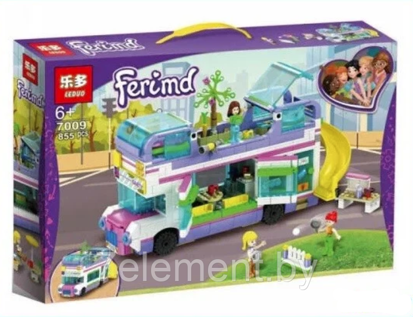 Детский конструктор Автобус путешествий друзья 7009 для девочек аналог лего lego дом френдс friends подружки - фото 1 - id-p218602318