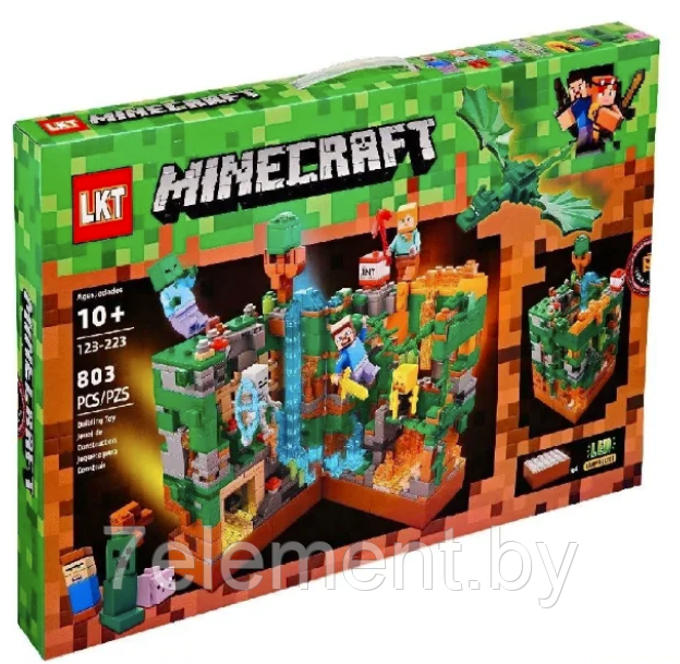 Детский конструктор Minecraft Шахта крепость Майнкрафт серия my world блочный аналог лего lego - фото 1 - id-p218602369