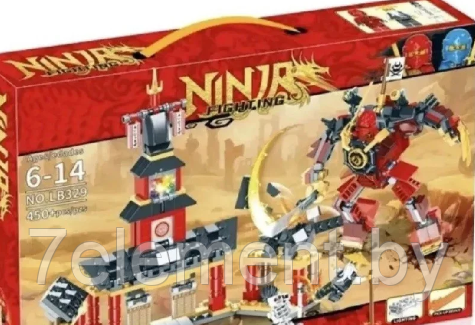 Детский конструктор Ninjago Ниндзяго робот самурай храм LB329 аналог lego лего серия Ninja крепость - фото 3 - id-p218602360