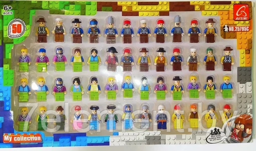 Фигурки Лего Lego Minecraft 50 героев человечки, серия майнкрафт конструктор - фото 2 - id-p218602084