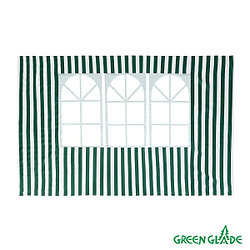 Стенка для садового тента Green Glade 4110 1,95х2,95м полиэстер с окном зеленая