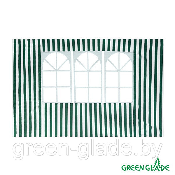 Стенка для садового тента Green Glade 4110 1,95х2,95м полиэстер с окном зеленая - фото 1 - id-p1821376