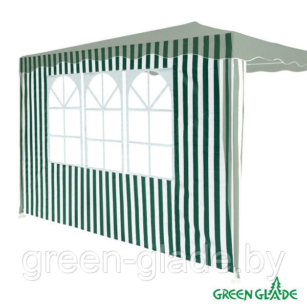 Стенка для садового тента Green Glade 4110 1,95х2,95м полиэстер с окном зеленая - фото 3 - id-p1821376