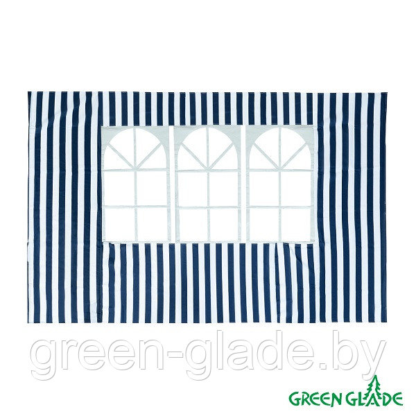 Стенка для садового тента Green Glade 4120 1,95х2,95м полиэстер с окном синяя
