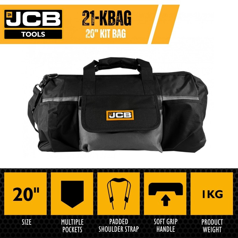 Сумка дорожная для инструмента 20" с плечевым ремнем JCB JCB-KBAG - фото 2 - id-p218803592