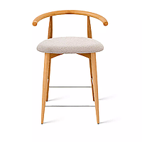 Полубарный стул Fabricius, бук натуральный, шенилл бежевый