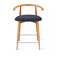 Полубарный стул Fabricius, бук натуральный, шенилл черный