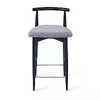 Полубарный стул Karl, бук натуральный черный, темно-серый