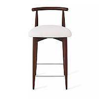 Полубарный стул Karl, бук натуральный коричневый, белый