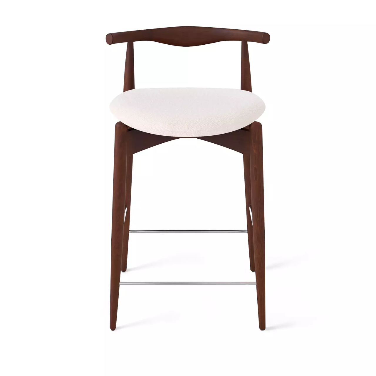 Полубарный стул Hans, бук натуральный коричневый, белый - фото 1 - id-p218804347