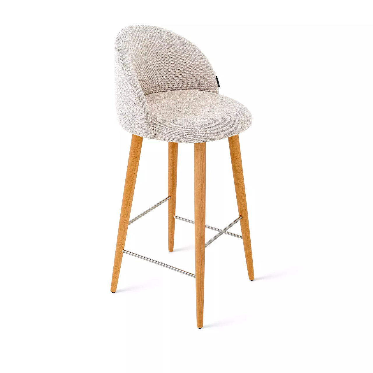 Барный стул Kjer, бежевый, натуральный бук - фото 1 - id-p218804375