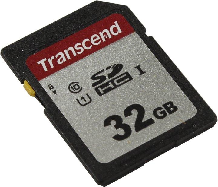 Карта памяти Transcend TS32GSDC300S SDHC Memory Card 32Gb UHS-I U1 - фото 1 - id-p218188396
