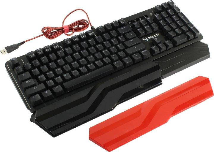 Клавиатура A4Tech Bloody B975 механическая черный USB Multimedia for gamer LED (подставка для запястий) - фото 1 - id-p212716922