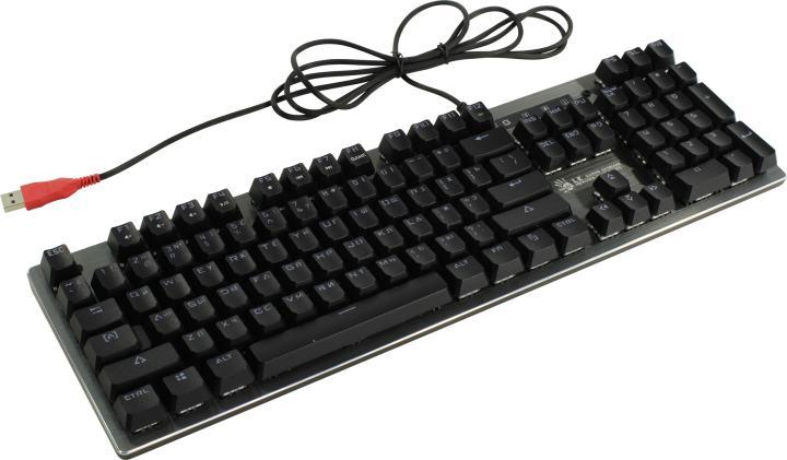 Клавиатура Bloody B760 Gray LK Black USB 104КЛ подсветка клавиш - фото 1 - id-p211091522