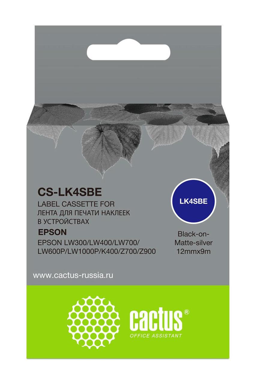 Картридж ленточный Cactus CS-LK4SBE черный для Epson LW300/LW400/LW700/LW600P/LW1000P - фото 1 - id-p218805943