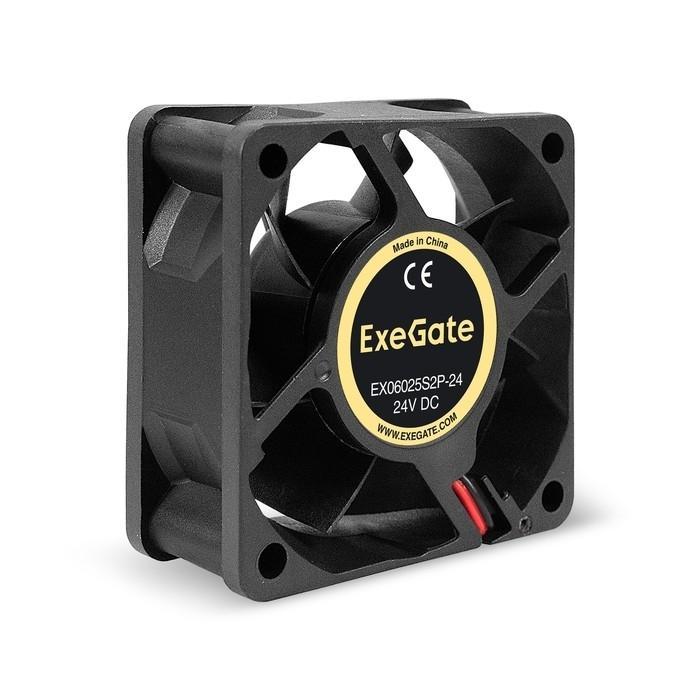 Вентилятор 24В DC ExeGate EX06025S2P-24 (60x60x25 мм, Sleeve bearing (подшипник скольжения), 2pin, 5000RPM, - фото 1 - id-p218808698