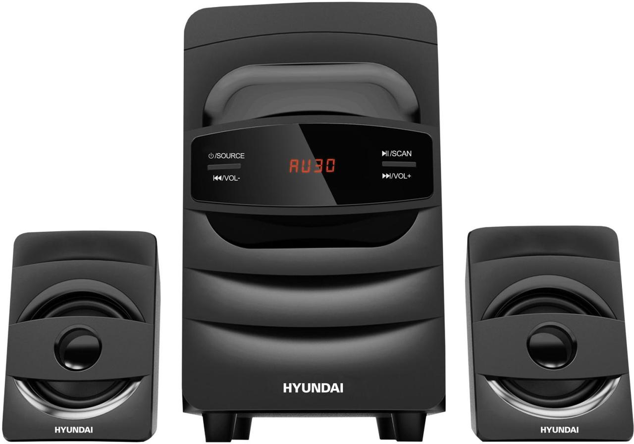 Микросистема Hyundai H-MS1404 черный 30Вт FM USB BT SD - фото 1 - id-p218808403