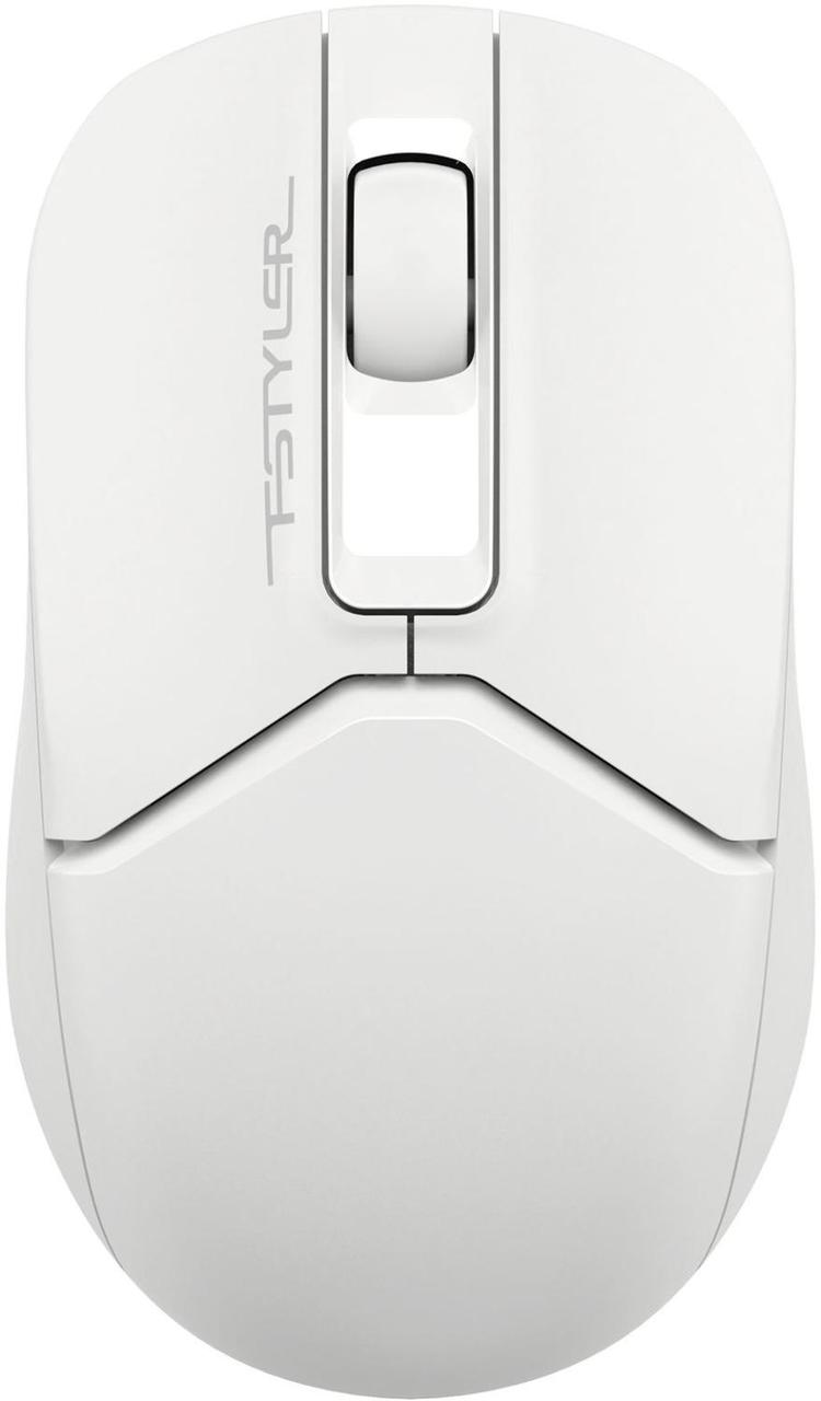 Мышь A4Tech Fstyler FB12S белый оптическая (1200dpi) silent беспроводная BT/Radio USB (3but) - фото 1 - id-p218809963