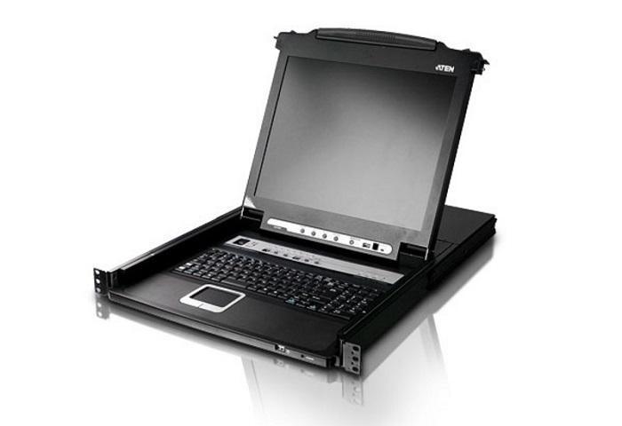 Квм консоль ATEN 17" 1-Local/Remote Share Access 16-Port Multi-Interface Cat 5 Dual Rail LCD KVM over IP - фото 1 - id-p218811667