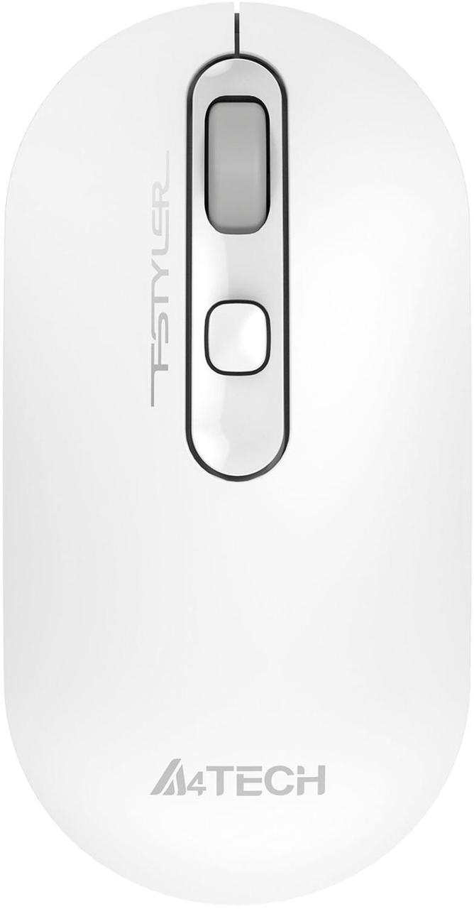 Мышь A4Tech Fstyler FG20S белый/серый оптическая (2000dpi) silent беспроводная USB для ноутбука (4but) - фото 1 - id-p218809969