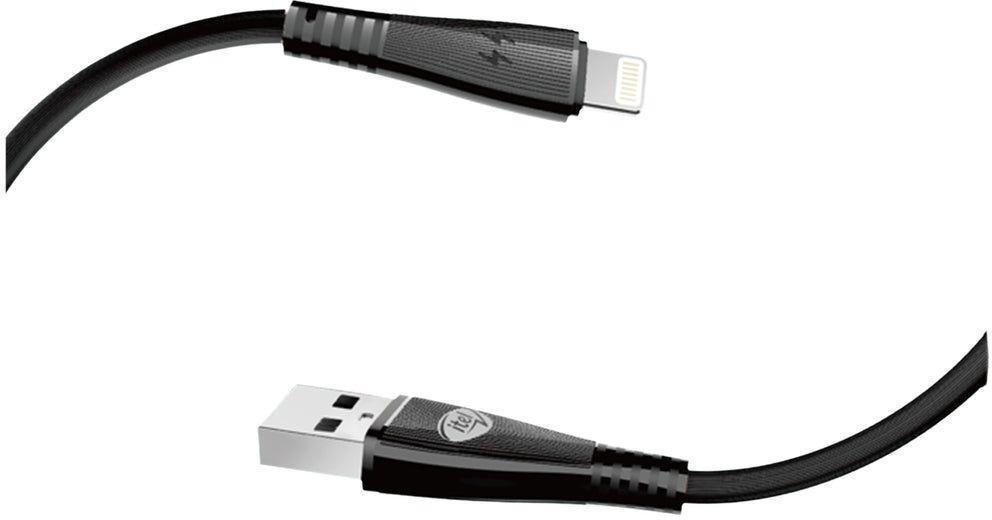 Кабель Itel L21s(ICD-L21s) USB (m)-Lightning (m) 1м черный (упак.:1шт) - фото 1 - id-p218807708