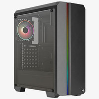 Корпус AeroCool GENESIS-A-BK-v2 (ATX, ARGB, акрил, USB3.0 x2, USB2.0 x2, 1x 12 cm ARGB Fan, без БП) Black