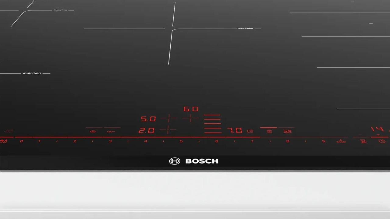 Встраиваемая индукционная панель BOSCH Индукционная, 5.1x80.2x52.7, стеклокерамическая поверхность, индукция, - фото 1 - id-p218810001