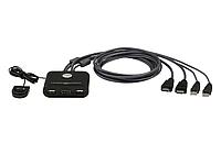 Квм переключатель ATEN CS22HF-AT 2-Port USB FHD HDMI Cable KVM Switch